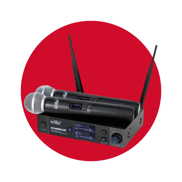 MICROFONO INALAMBRICO DOBLE UHF GROBER