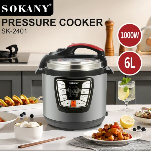 OLLA ARROCERA DE PRESION SOKANY 6LTS - Imagen 2