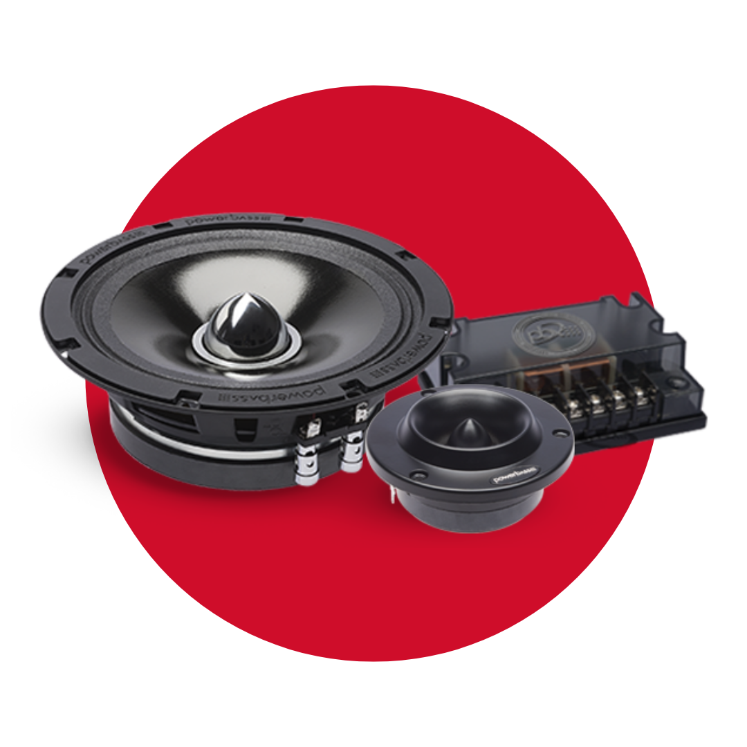 Componente powerbass de rango medio superficial 6.5"