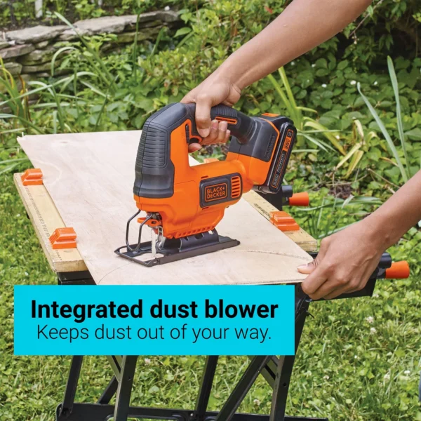 Kit de sierra de calar inalámbrica Black & Decker 20V MAX* POWERCONNECT con velocidad variable - Imagen 4