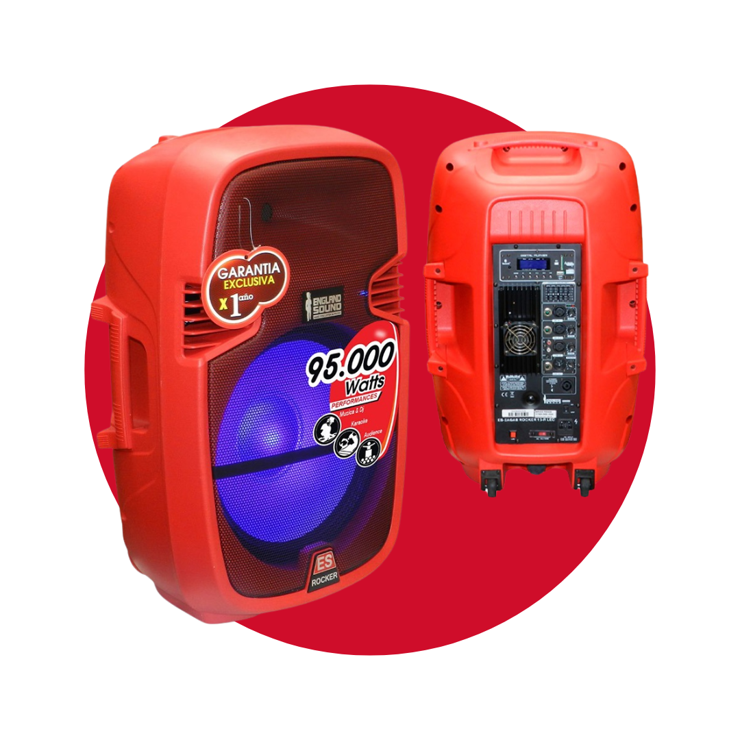 CAJA AMPLIFICADA ROCKER 95000W ROJA