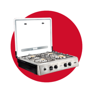 COCINETA ECOLINE FIORENCIA II C/T INOX NEGRO CON ENCENDIDO ELECTRICO