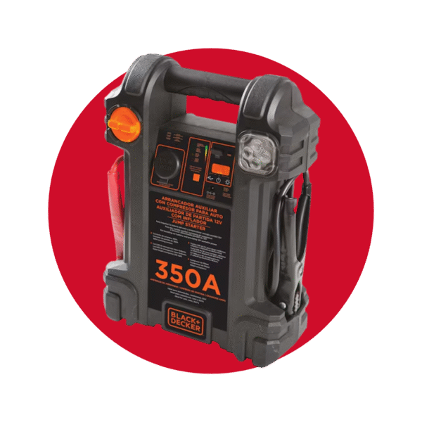 Arrancador Auxiliar BLACK+DECKER con Compresor para Autos 350Amp