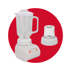 LICUADORA E-LIFE BLANCA 4 VEL. VASO DE VIDRIO