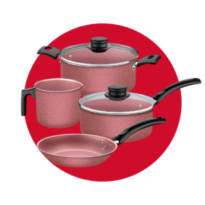 SET DE OLLAS TRAMONTINA TURIM 6 PZ.