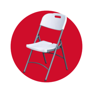 Silla plegable blanca