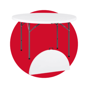 Mesa redonda plegable