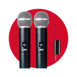 MICROFONO INALAMBRICO UNIVERSAL UHF DOBLE