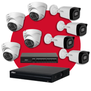 Kit de 8 Cámaras IP Dahua 2 MP