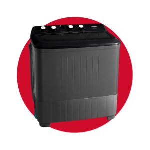 LAVADORA ECOLINE DOBLE POZO 13KG GRIS OSCURO