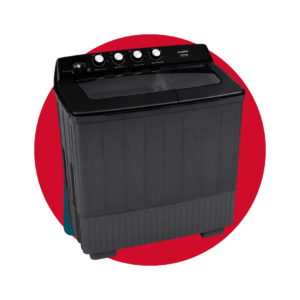 LAVADORA ECOLINE DOBLE POZO 16KG GRIS OSCURO