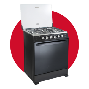 COCINA ECOLINE MACARENA 30" 5 QUEMADORES NEGRO MATTE