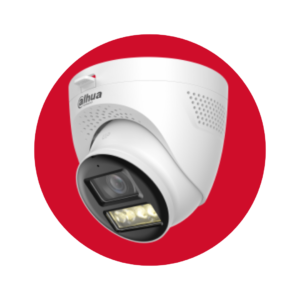 Cámara Dahua domo de 5 MP con doble luz inteligente HDCVI comunicación bidireccional y foco fijo