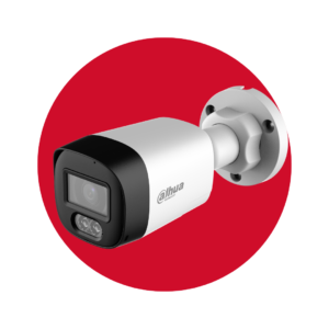 Cámara Dahua tipo bala HDCVI inteligente de 5 MP con doble luz y comunicación bidireccional focal fija