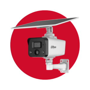 Cámara Dahua tipo bala de 4 MP con doble luz y foco fijo 4G con panel solar