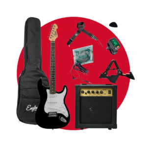 Guitarra Eléctrica mástil de arce 22 trastes 3x bobina simple ENGLAND LEGENDS EL-GEC 02 NG-SET