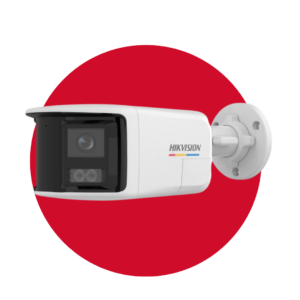 Cámara IP Hikvision tipo bala fija ColorVu de 6 MP con lente dual