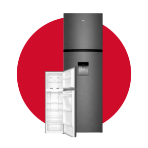 Refrigeradora TCL Top Freezer Gris Oscuro 247 Litros