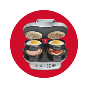 Sandwichera doble para desayuno Hamilton Beach