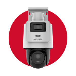 Cámara de red Hikvision PT POE de lente fija TandemVu 4MP+4MP