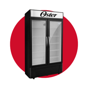 VITRINA OSTER DOBLE PUERTA 450 LITROS NEGRA