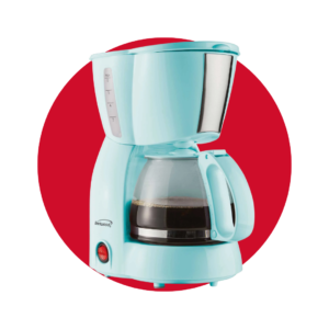 CAFETERA BRENTWOOD 4 TZS VIDRIO TURQUESA