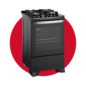 F4EPB Cocina Electrolux Experience 4 Quemadores PerfectCook con VaporBake Negra
