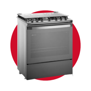 F5ETG Cocina Electrolux Experience 5 Quemadores PerfectCook con VaporBake Gris