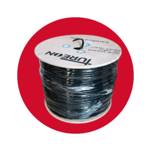 Cable UTP TUREON CAT5E para Exterior 305 Metros CCA 60/40 25AWG T-5E25-EB Negro