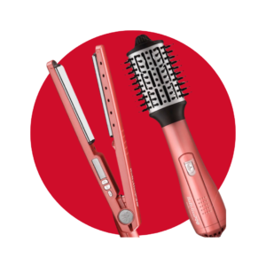 Combo Cepillo Secador 2.5″ y Plancha Ionica 1¼» BaBylissPRO Rose Gold