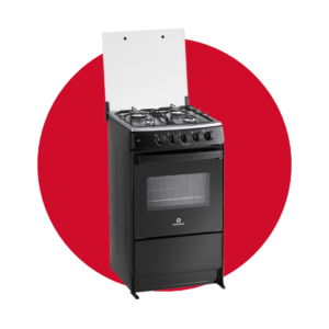 COCINA INDURAMA BARI SPAZIO PLUS 4 QUEMADORES NEGRO