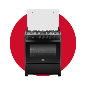 COCINA INDURAMA TOLEDO 5 QUEMADORES NEGRO