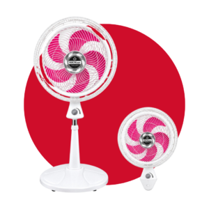 VENTILADOR 2 EN 1 MAX POWER 18" BLANCO/FUCSIA